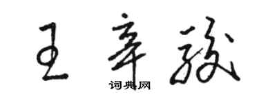 駱恆光王辛駿草書個性簽名怎么寫