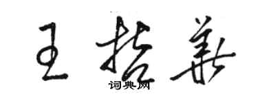 駱恆光王哲華草書個性簽名怎么寫