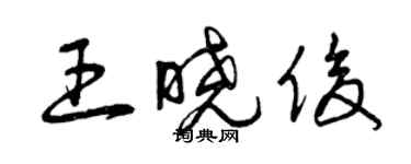 曾慶福王曉俊草書個性簽名怎么寫