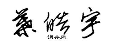 朱錫榮葉皓宇草書個性簽名怎么寫