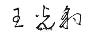 駱恆光王光豹草書個性簽名怎么寫