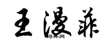 胡問遂王漫菲行書個性簽名怎么寫