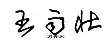 朱錫榮王雨壯草書個性簽名怎么寫