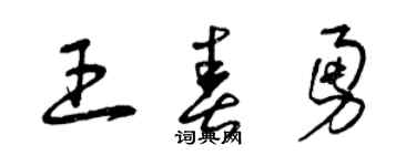 曾慶福王春勇草書個性簽名怎么寫