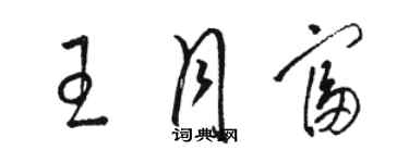 駱恆光王月富草書個性簽名怎么寫