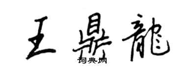 王正良王鼎龍行書個性簽名怎么寫