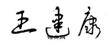 曾慶福王建康草書個性簽名怎么寫