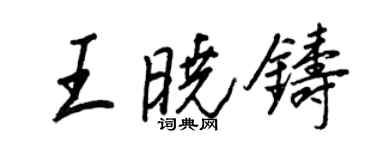 王正良王曉鑄行書個性簽名怎么寫