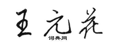 駱恆光王元花行書個性簽名怎么寫