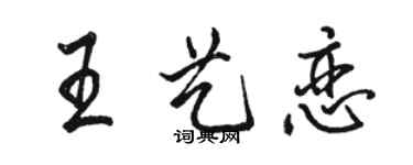 駱恆光王藝戀行書個性簽名怎么寫