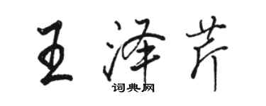 駱恆光王澤芹行書個性簽名怎么寫