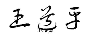 曾慶福王道平草書個性簽名怎么寫