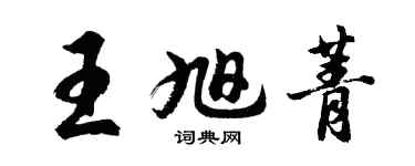 胡問遂王旭菁行書個性簽名怎么寫