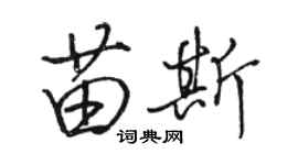 駱恆光苗斯行書個性簽名怎么寫