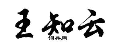 胡問遂王知雲行書個性簽名怎么寫
