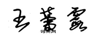 朱錫榮王蕾霞草書個性簽名怎么寫