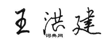 駱恆光王洪建行書個性簽名怎么寫