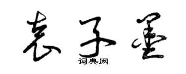 曾慶福袁子墨草書個性簽名怎么寫