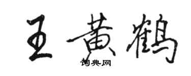 駱恆光王黃鶴行書個性簽名怎么寫