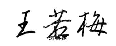 王正良王若梅行書個性簽名怎么寫