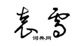 曾慶福袁雪草書個性簽名怎么寫