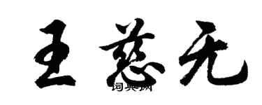 胡問遂王慈無行書個性簽名怎么寫