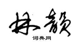 朱錫榮林韻草書個性簽名怎么寫
