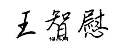 王正良王智慰行書個性簽名怎么寫