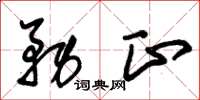 朱錫榮務正草書怎么寫