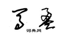 朱錫榮馬盈草書個性簽名怎么寫