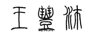 陳墨王豐沛篆書個性簽名怎么寫