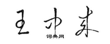 駱恆光王中來草書個性簽名怎么寫