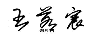 朱錫榮王若宸草書個性簽名怎么寫