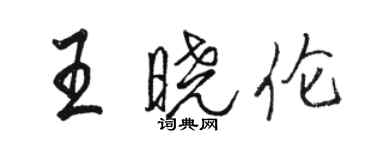 駱恆光王曉倫行書個性簽名怎么寫