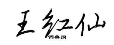 王正良王紅仙行書個性簽名怎么寫