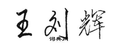 駱恆光王劉輝行書個性簽名怎么寫