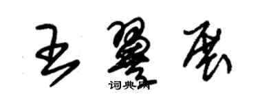 朱錫榮王翼展草書個性簽名怎么寫