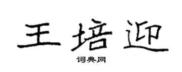 袁強王培迎楷書個性簽名怎么寫