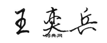 駱恆光王奕兵行書個性簽名怎么寫