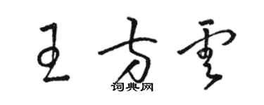 駱恆光王方雲草書個性簽名怎么寫