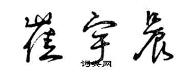 曾慶福崔宇晨草書個性簽名怎么寫