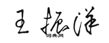 駱恆光王振洋草書個性簽名怎么寫