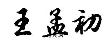 胡問遂王孟初行書個性簽名怎么寫