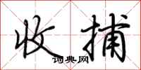 荊霄鵬收捕行書怎么寫