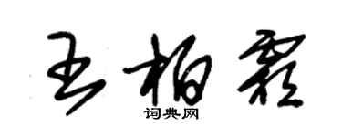 朱錫榮王柏霜草書個性簽名怎么寫