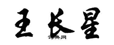 胡問遂王長星行書個性簽名怎么寫