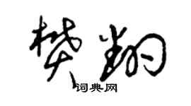 曾慶福樊翻草書個性簽名怎么寫