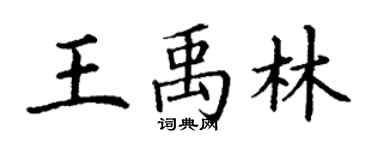 丁謙王禹林楷書個性簽名怎么寫