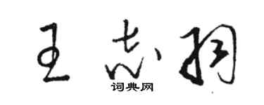 駱恆光王志羽草書個性簽名怎么寫