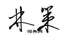 駱恆光林策草書個性簽名怎么寫